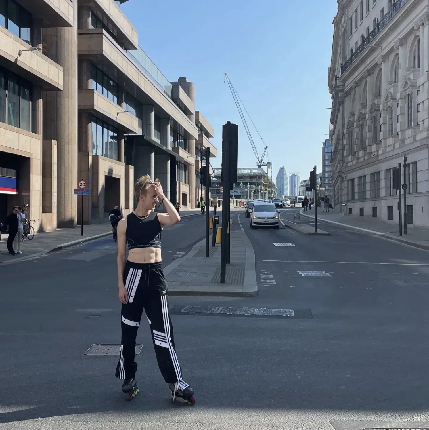 Lloyd rollerblading through London